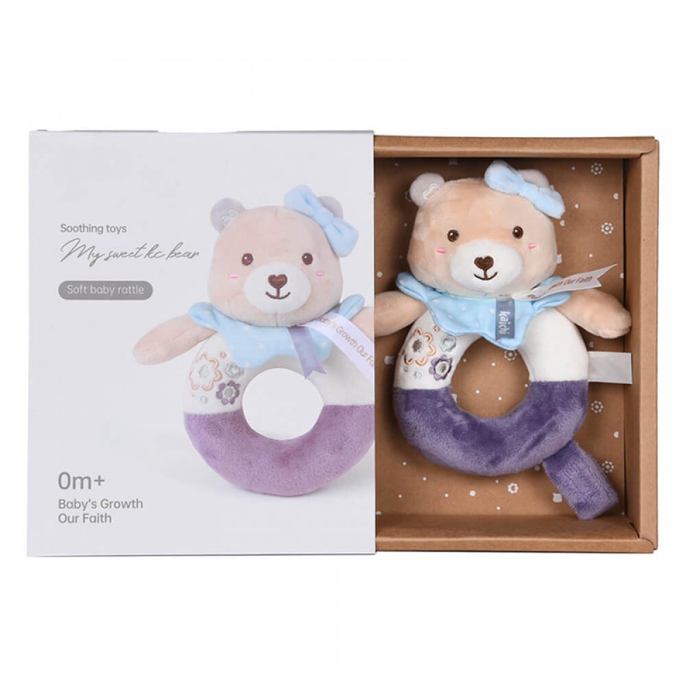 Kουδουνίστρα Bebe Stars Teddy Flower Rattle Ring