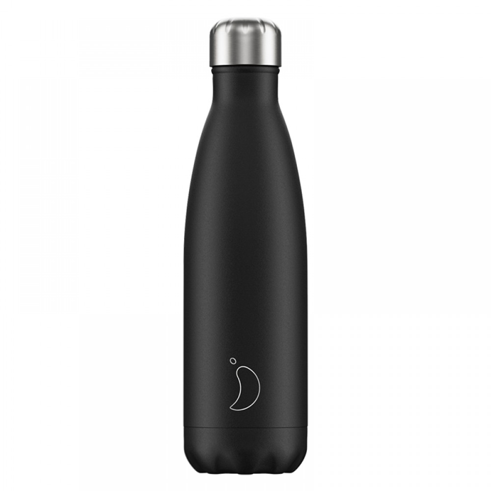 Θερμός Chilly's Black Matte 500ml