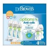 Πλαστικά Μπιμπερό Dr. Brown's Options+ με φαρδύ λαιμό 270ml + 150ml (5 τεμ.)