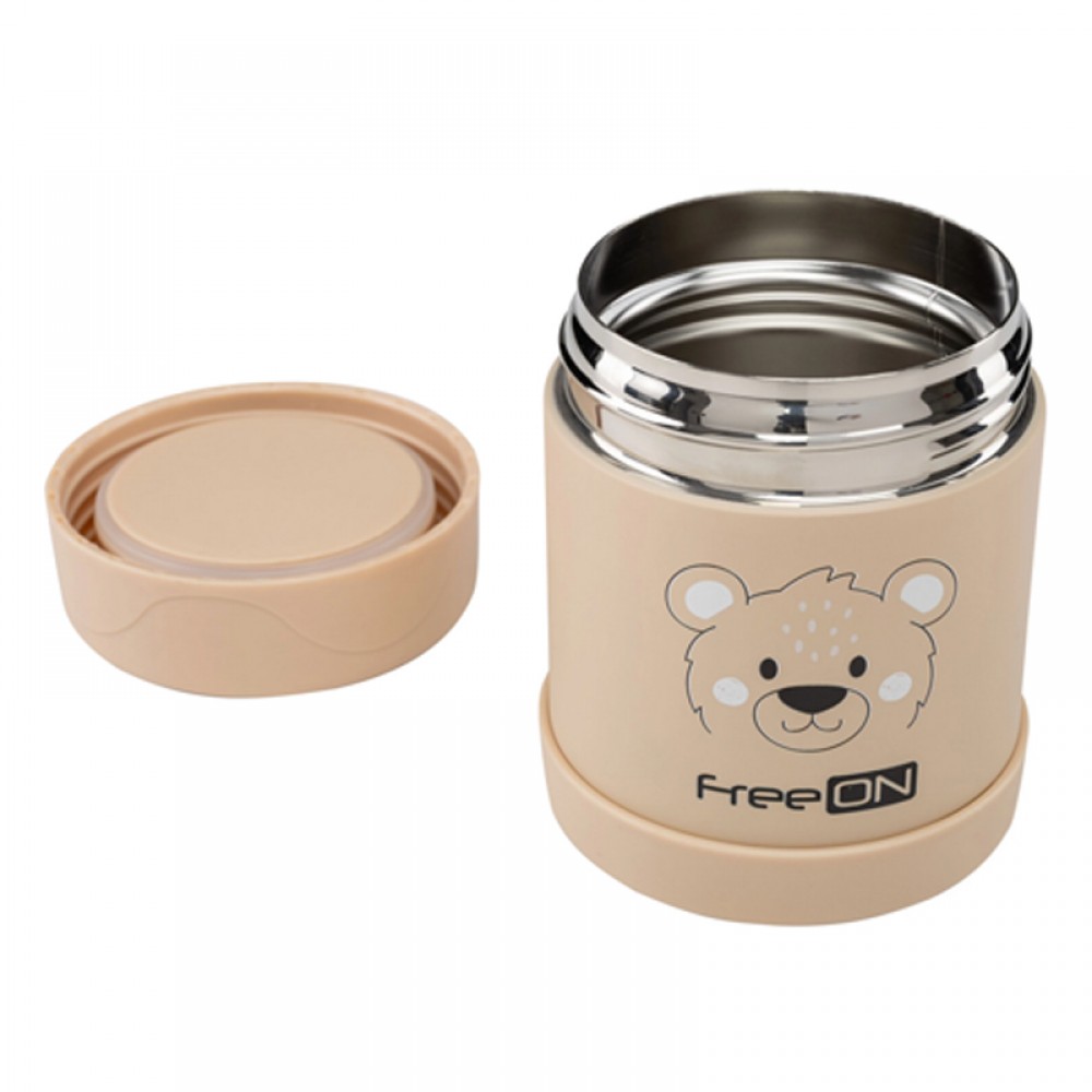 Θερμός Φαγητού FreeOn 350ml Bear Beige