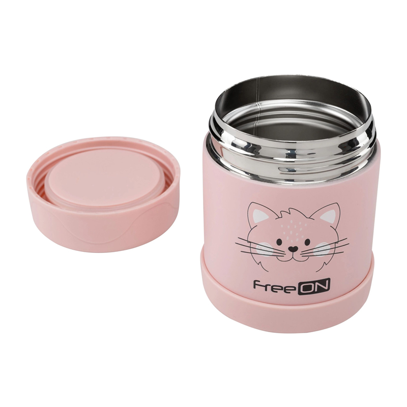 Θερμός Φαγητού FreeOn 350ml Kitty Pink