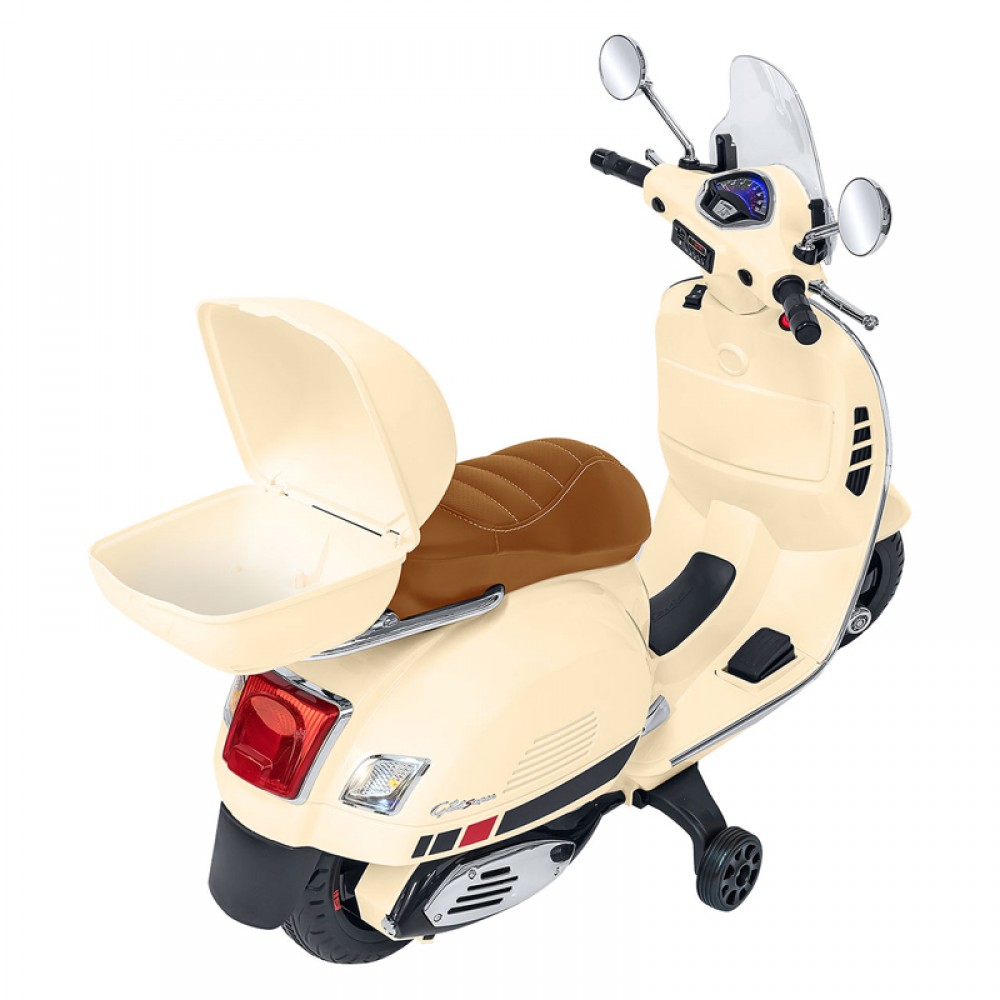 Ηλεκτροκίνητη Μηχανή Globo Vespa GTS Super Sport 12V Crema