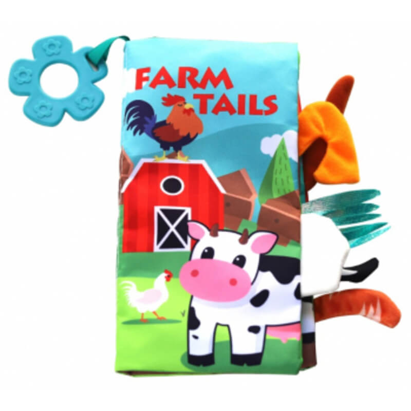Εκπαιδευτικό Μαλακό Βιβλίο Δραστηριοτήτων με Μασητικό Kikka boo Farm Tails