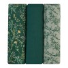 Πάνες Αγκαλιάς Mουσελίνας Kikka boo 100x100cm Secret Garden Green (3τεμ.)