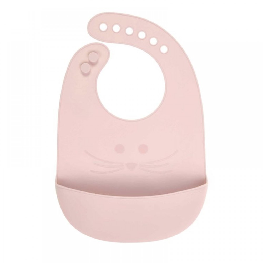 Σαλιάρα Σιλικόνης Laessig Mouse Pink