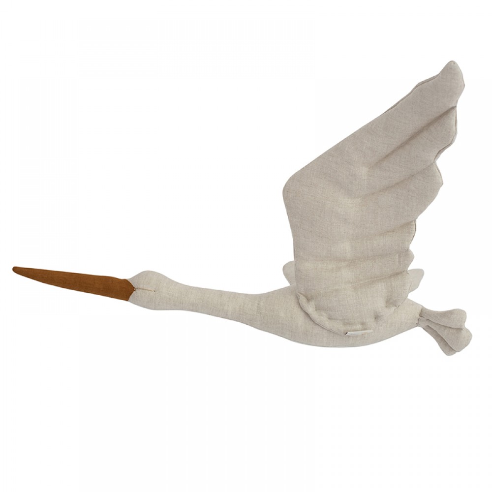 Χειροποίητο Kρεμαστό Tοίχου Love me Decoration Stork Beige