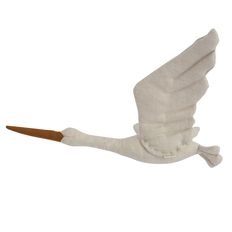 Χειροποίητο Kρεμαστό Tοίχου Love me Decoration Stork Beige 