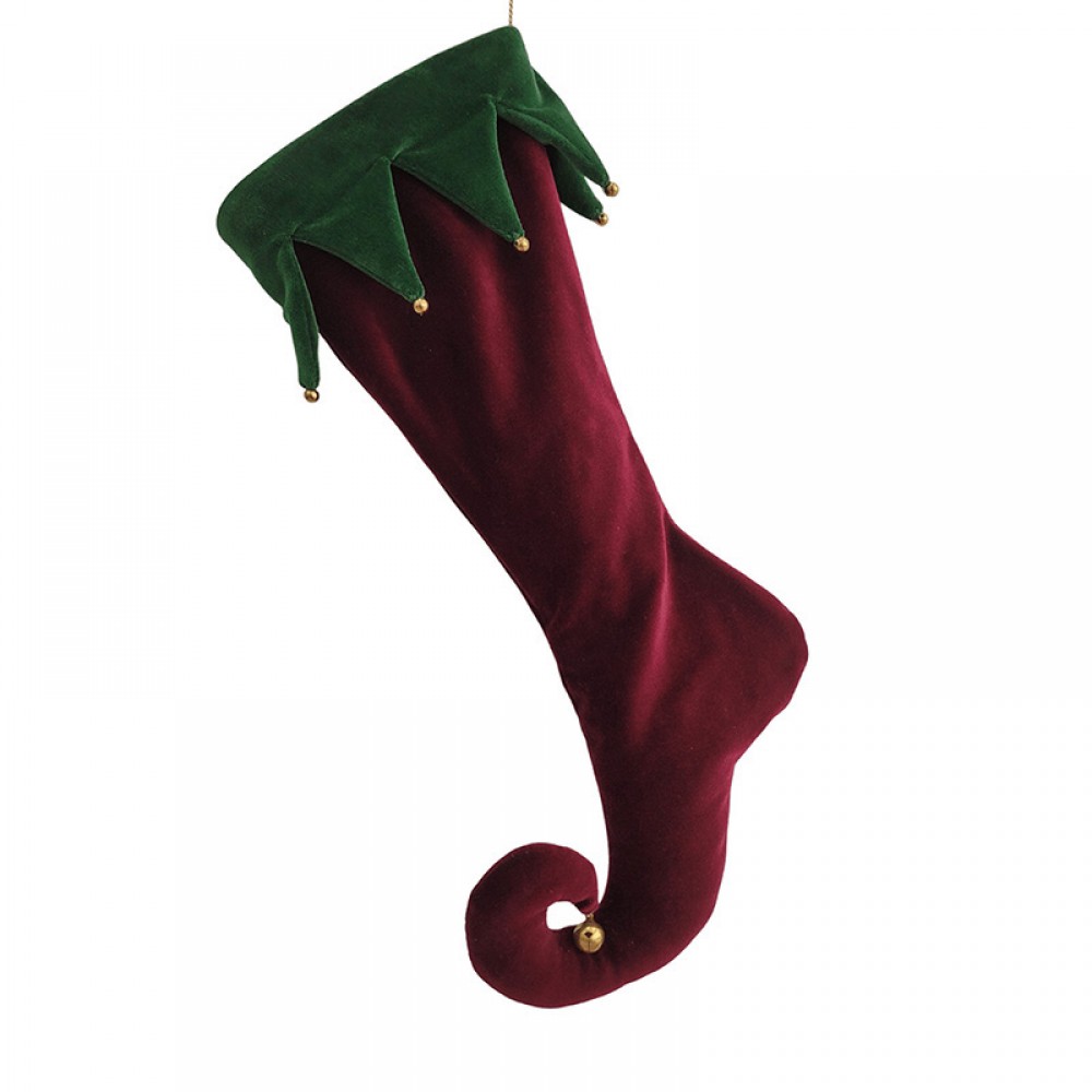 Χειροποίητο Kρεμαστό Tοίχου Love me Decoration Elf Sock Red