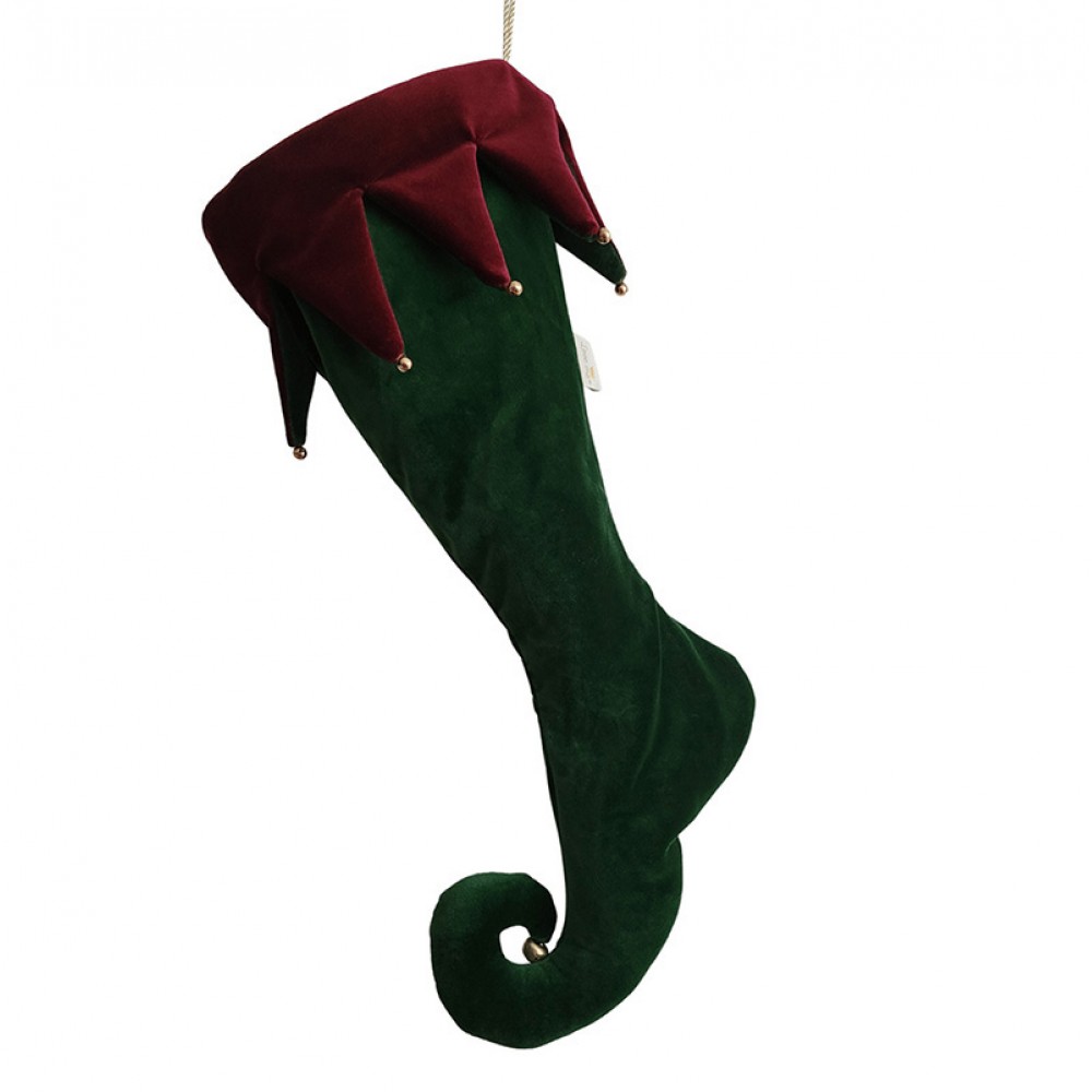 Χειροποίητο Kρεμαστό Tοίχου Love me Decoration Elf Sock Green