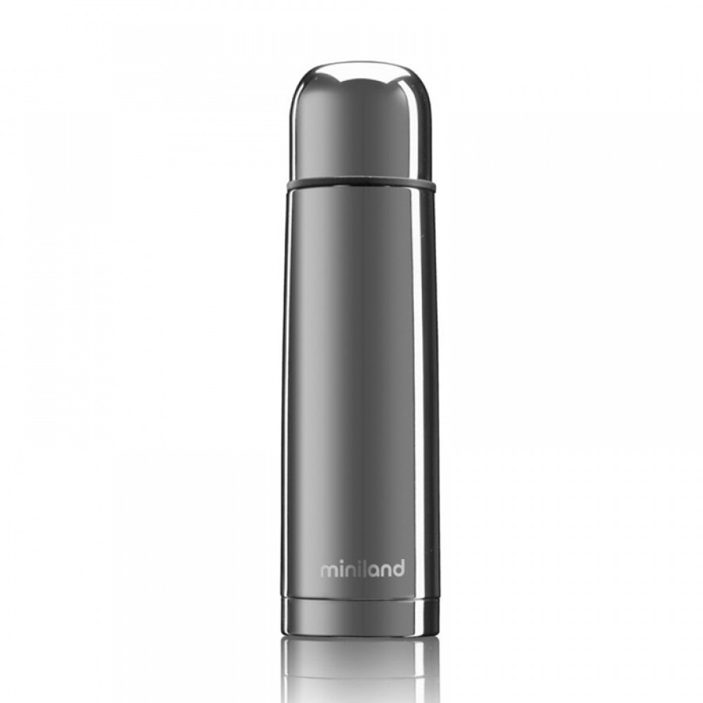 Θερμός Υγρών Ανοξείδωτος Miniland Deluxe Thermos 500ml Silver