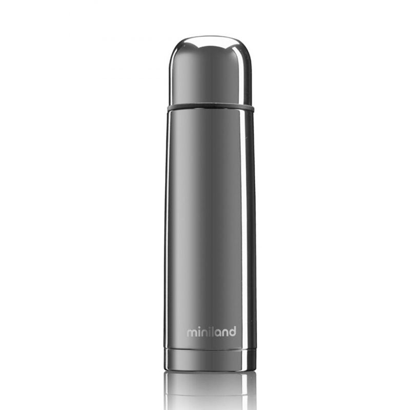 Θερμός Υγρών Ανοξείδωτος Miniland Deluxe Thermos 500ml Silver