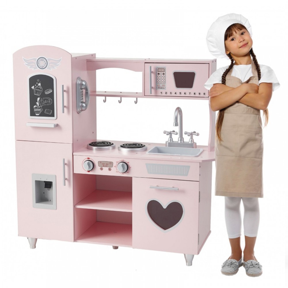 Ξύλινη Κουζίνα Moni Play Kitchen Pink