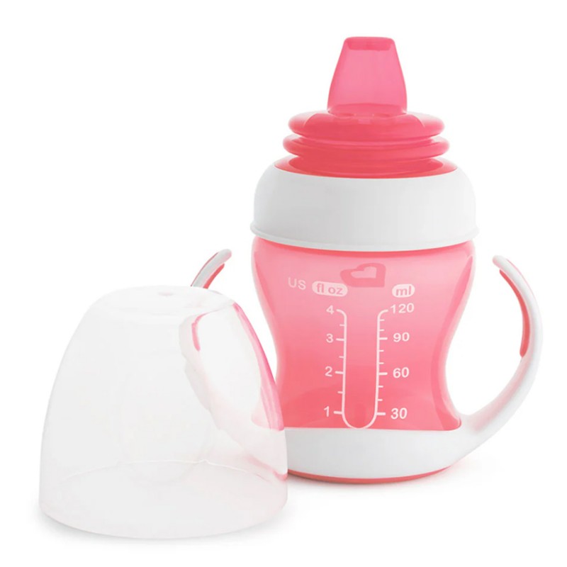 Εκπαιδευτικό Κύπελλο με Λαβές Munchkin Gentle Cup Pink 118ml (4m+)