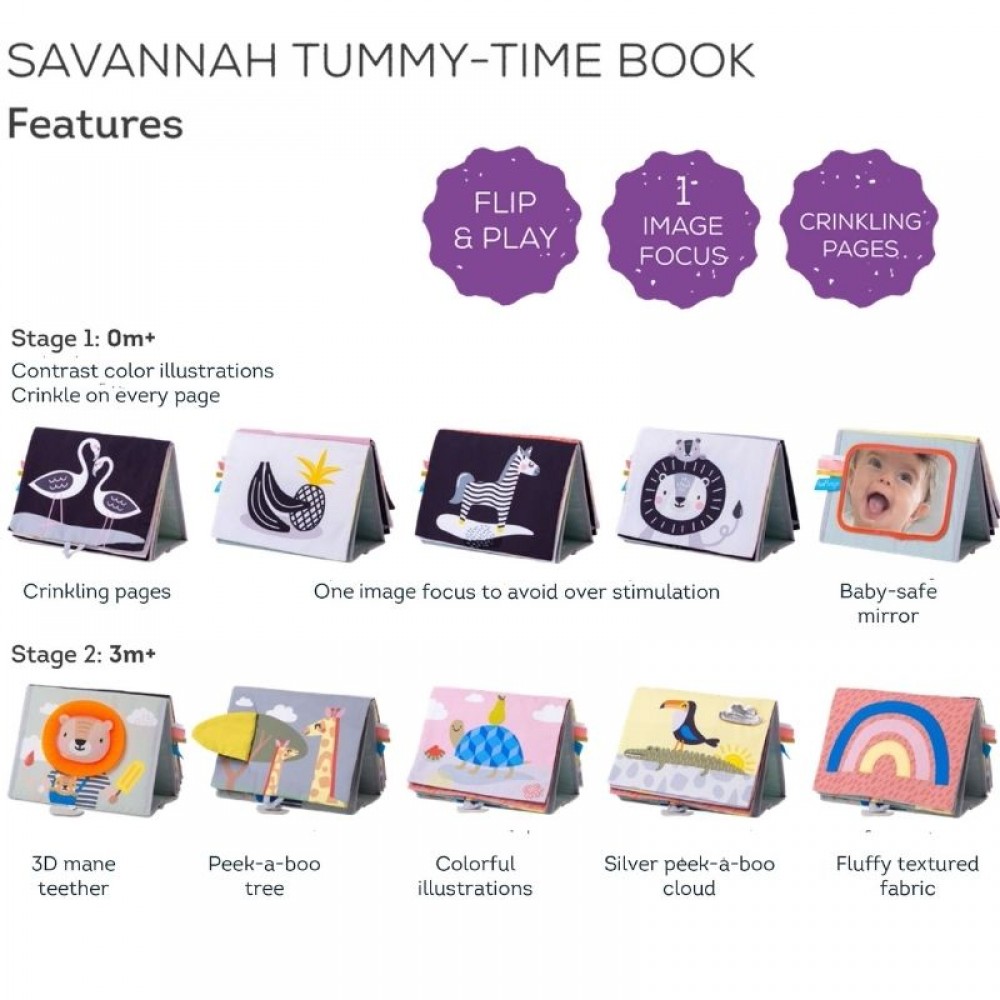 Βιβλίο Δραστηριοτήτων Taf Toys Savannah Tummy TIme Book