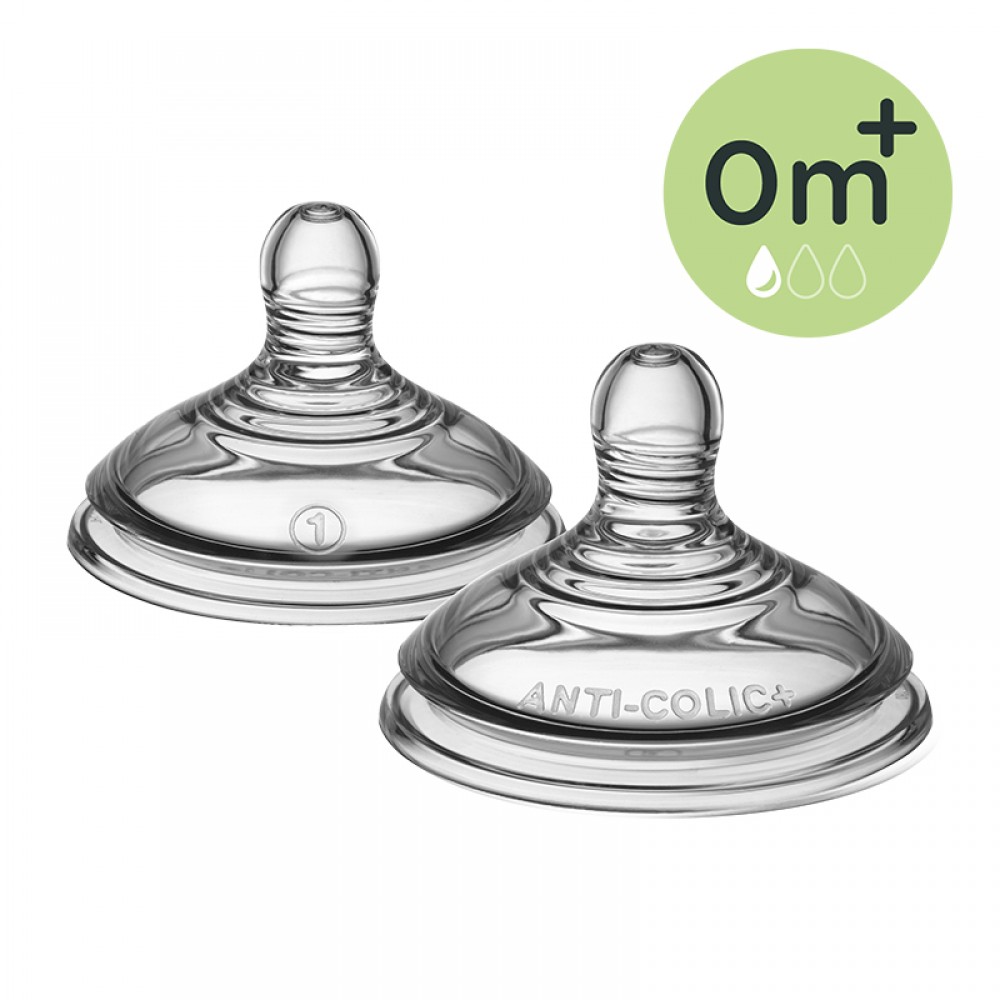 Θηλές Σιλικόνης Tommee Tippee Advanced Anti-Colic – μικρής ροής 0m+ (2τεμ.)