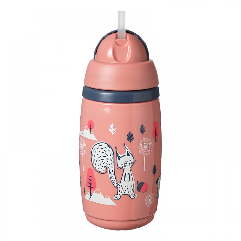 Κύπελλο Ισοθερμικό με Καλαμάκι Tommee Tippee Superstar Insulated Straw Cup 266ml 12m+ Pink