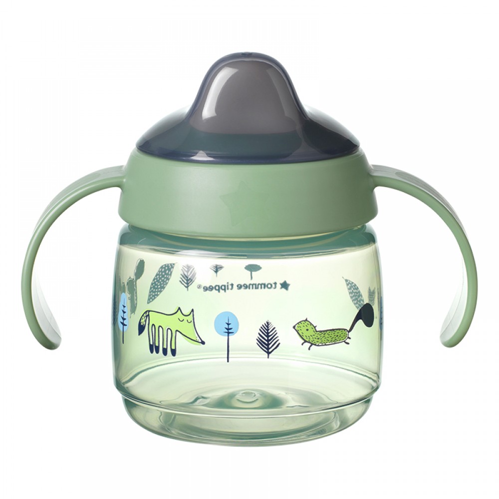 Κύπελλο με Στόμιο Σιλικόνης Tommee Tippee Superstar Weaning Sippee 190ml 4m+ Green 