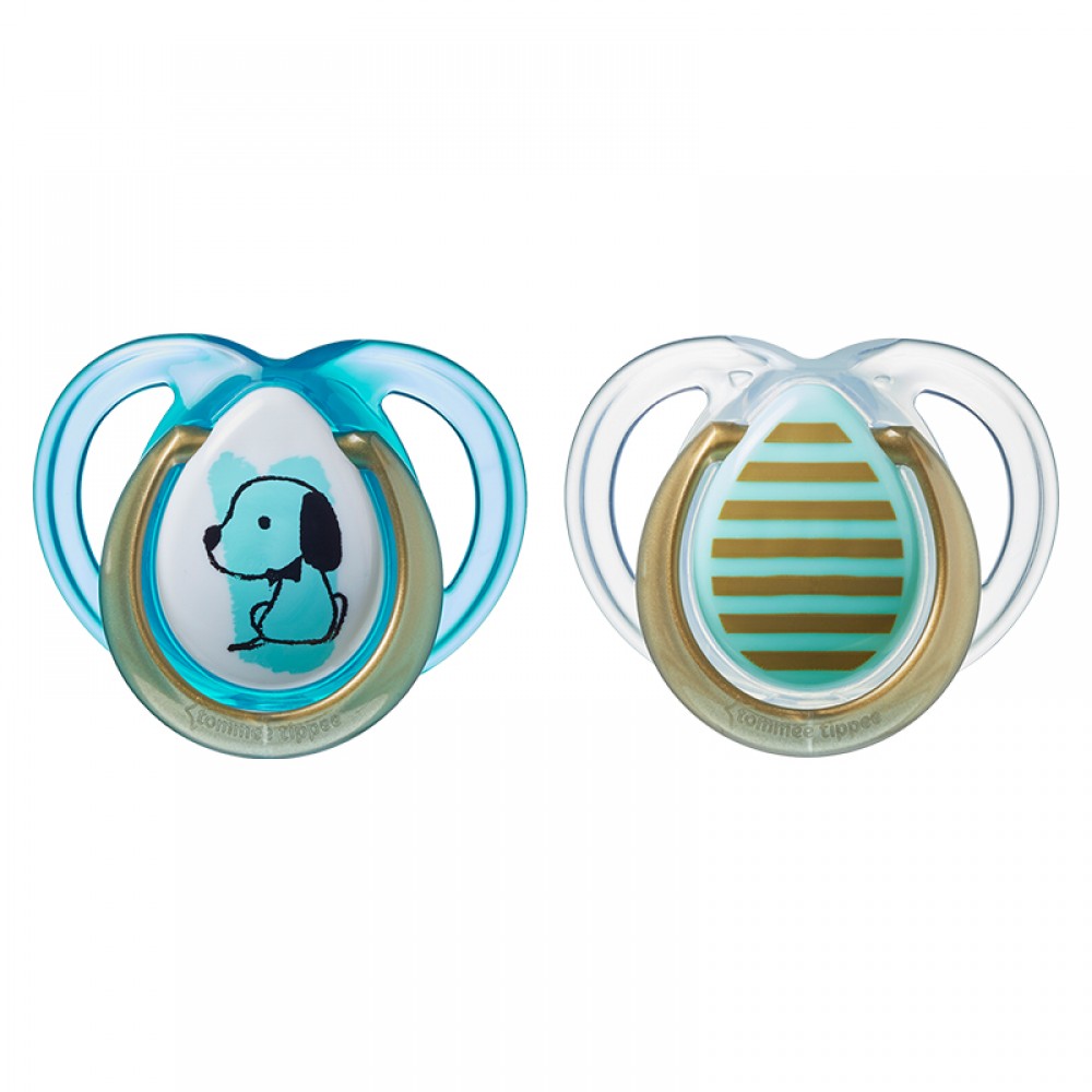 Πιπίλα Σιλικόνης Tommee Tippee Moda Boy 0-6m (2τεμ.)