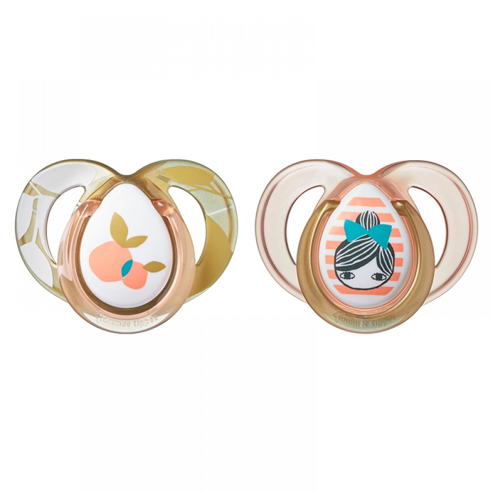 Πιπίλα Σιλικόνης Tommee Tippee Moda Girl 6-18m (2τεμ.)