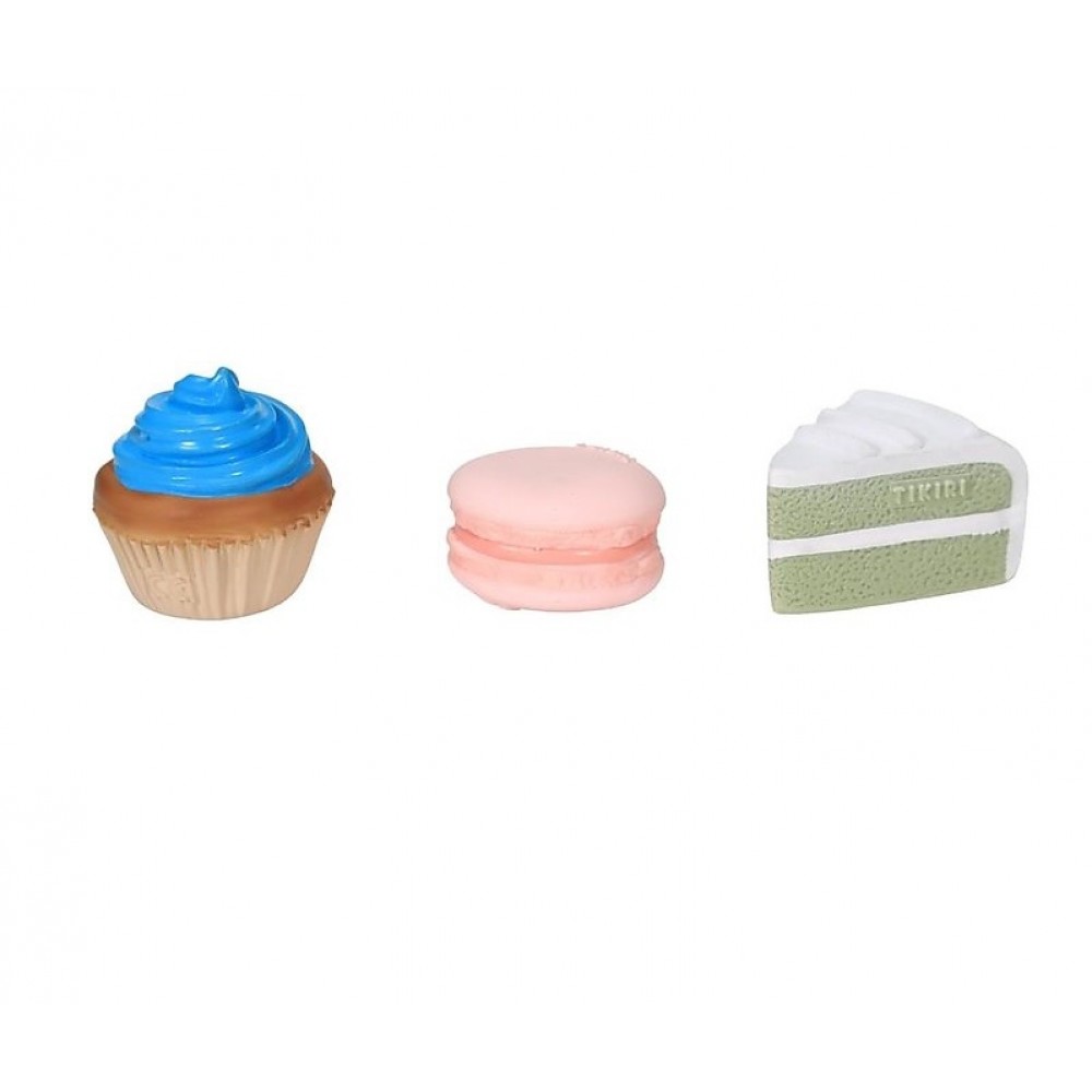 Μασητικά Οδοντοφυΐας Tikiri Toys Cupcake and Macaroon (3τεμ.)